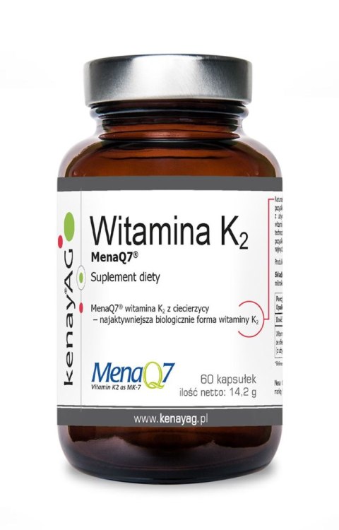 KENAY Witamina K2 MenaQ7 z ciecierzycy 100mcg, 60kaps. KENAY Witamina K2 MenaQ7 z ciecierzycy 100mcg, 60kaps.