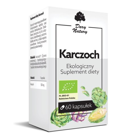 Karczoch 60kaps. Ekologiczny Suplement diety DARY NATURY Karczoch 60kaps. Ekologiczny Suplement diety DARY NATURY