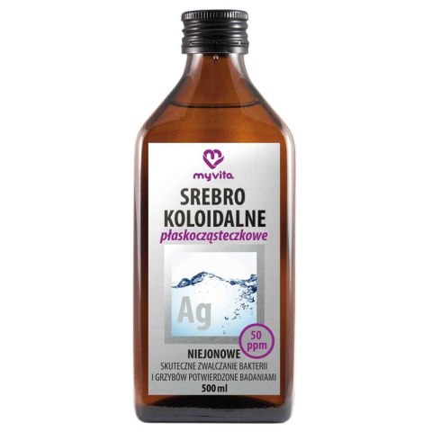 MyVita Srebro koloidalne płaskocząsteczkowe niejonowe 50ppm 500ml