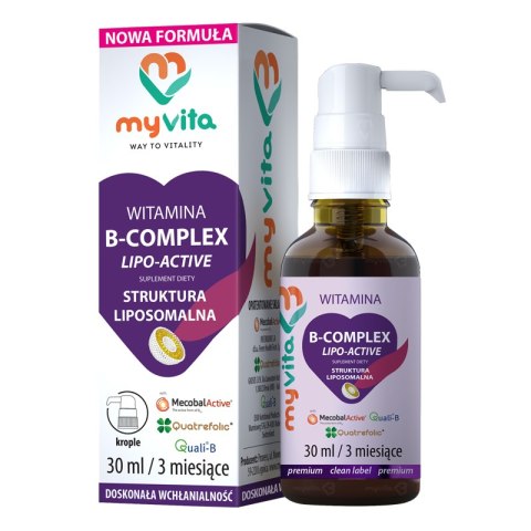 MyVita Witamina B-Complex Lipo-Active - krople 30ml MyVita Witamina B-Complex Lipo-Active - krople 30ml