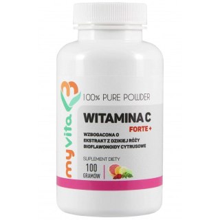 MyVita Witamina C FORTE+ proszek 100g - witamina C + bioflawonoidy + dzika róża