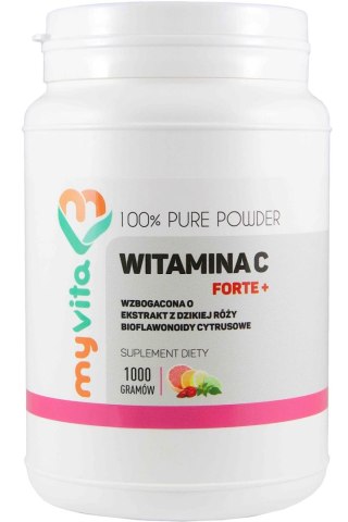 MyVita Witamina C FORTE+ proszek 1kg - witamina C + bioflawonoidy + dzika róża