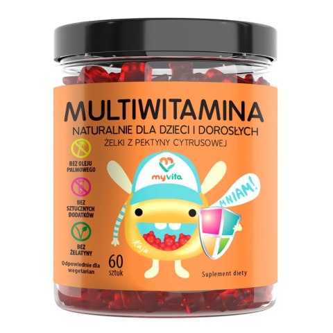 MyVita Żelki Multiwitamina z pektyny cytrusowej 60 sztuk (dzieci i dorośli) MyVita Żelki Multiwitamina z pektyny cytrusowej 60 sztuk (dzieci i dorośli)