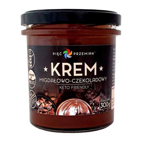 PIĘĆ PRZEMIAN Krem migdałowo-czekoladowy KETO 300g PIĘĆ PRZEMIAN Krem migdałowo-czekoladowy KETO 300g