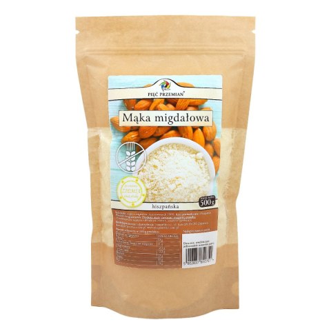 PIĘĆ PRZEMIAN Mąka migdałowa bezglutenowa 500g PIĘĆ PRZEMIAN Mąka migdałowa bezglutenowa 500g