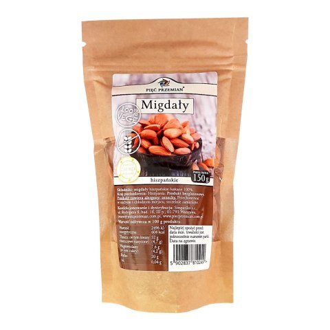 PIĘĆ PRZEMIAN Migdały 150g PIĘĆ PRZEMIAN Migdały 150g