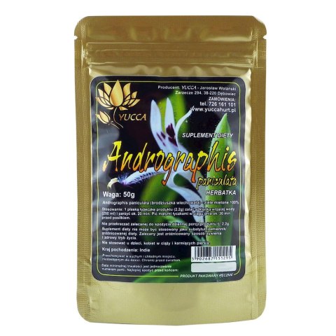 PROHERBIS Andrographis Paniculata - ziele mielone 50g (brodziuszka wiechowata) PROHERBIS Andrographis Paniculata - ziele mielone 50g (brodziuszka wiechowata)