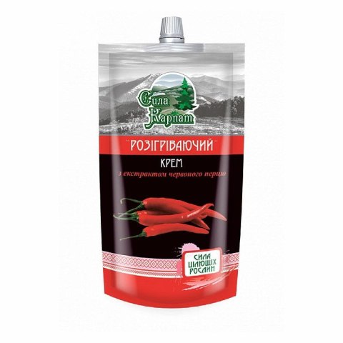 SIŁA KARPAT Krem do ciała rozgrzewający z papryczką 100ml (Ukraina) SIŁA KARPAT Krem do ciała rozgrzewający z papryczką 100ml (Ukraina)