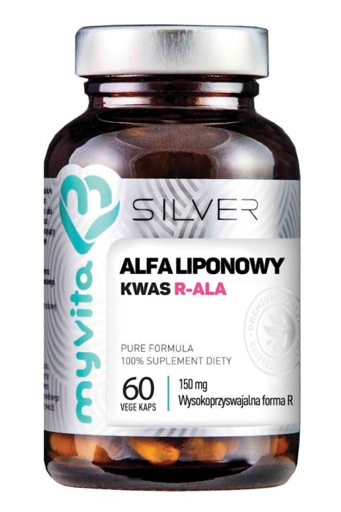 SILVER Kwas Alfaliponowy R-ALA 150mg, 60kaps. MyVita SILVER Kwas Alfaliponowy R-ALA 150mg, 60kaps. MyVita
