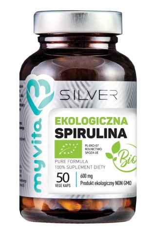 SILVER Spirulina BIO 600mg, 50kaps. MyVita