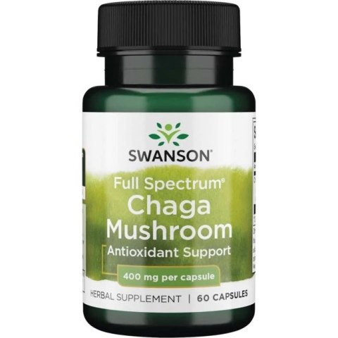SWANSON Chaga Mushroom 400mg, 60kaps. SWANSON Chaga Mushroom 400mg, 60kaps.