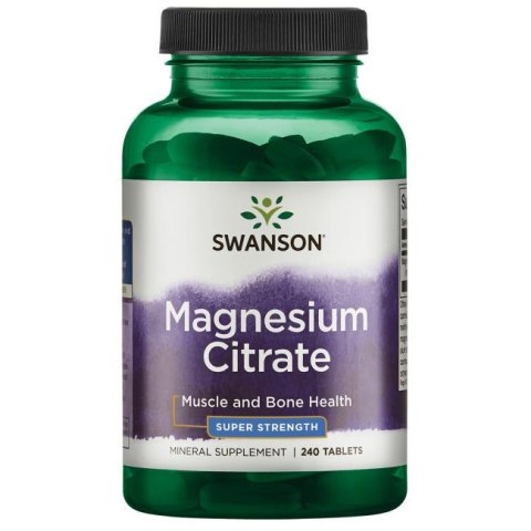 SWANSON Magnesium Citrate 240tabl. - Cytrynian magnezu SWANSON Magnesium Citrate 240tabl. - Cytrynian magnezu