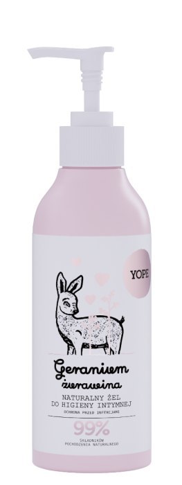 YOPE Żel do higieny intymnej Geranium i Żurawina 300ml YOPE Żel do higieny intymnej Geranium i Żurawina 300ml