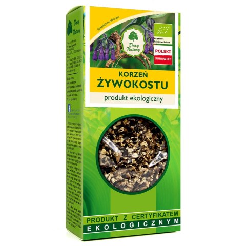 Żywokost korzeń BIO 100g DARY NATURY Żywokost korzeń BIO 100g DARY NATURY