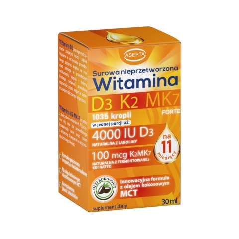 ASEPTA Witamina D3+K2 MK7 forte - 30ml ASEPTA Witamina D3+K2 MK7 forte - 30ml
