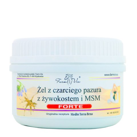 FarmVix Żel z Czarciego Pazura z żywokostem i MSM FORTE 350g FarmVix Żel z Czarciego Pazura z żywokostem i MSM FORTE 350g