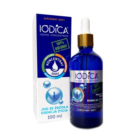 IODICA Naturalny koncentrat jodu 100ml butelka szklana + pipeta IODICA Naturalny koncentrat jodu 100ml butelka szklana + pipeta