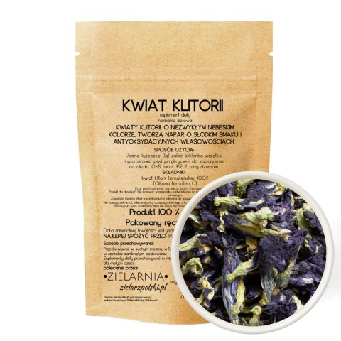Klitoria kwiat 50g ZIELARZPOLSKI.PL Klitoria kwiat 50g ZIELARZPOLSKI.PL