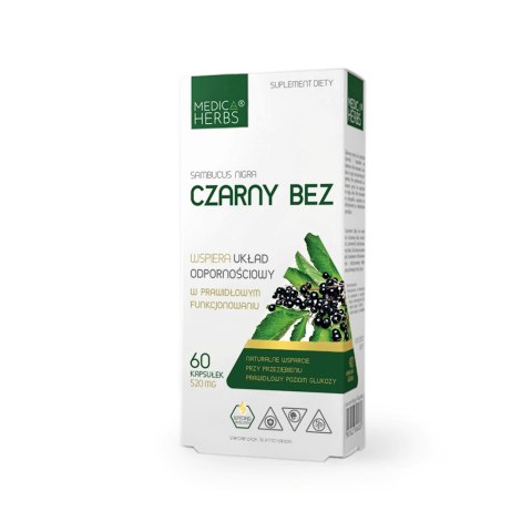 MEDICA HERBS Czarny bez 520mg, 60 kaps. MEDICA HERBS Czarny bez 520mg, 60 kaps.