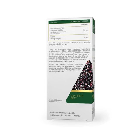 MEDICA HERBS Czarny bez 520mg, 60 kaps. MEDICA HERBS Czarny bez 520mg, 60 kaps.