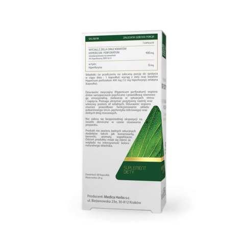 MEDICA HERBS Dziurawiec 400mg, 60 kaps.