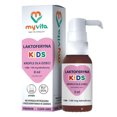 MyVita Laktoferyna kids krople dla dzieci 8ml MyVita Laktoferyna kids krople dla dzieci 8ml
