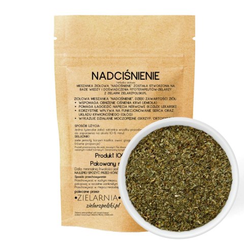 Nadciśnienie - herbatka ziołowa 100g ZIELARZPOLSKI.PL Nadciśnienie - herbatka ziołowa 100g ZIELARZPOLSKI.PL