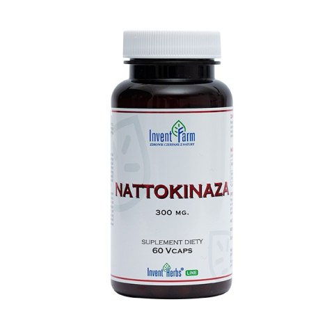 Nattokinaza 300mg, 60kaps. INVENT FARM Nattokinaza 300mg, 60kaps. INVENT FARM