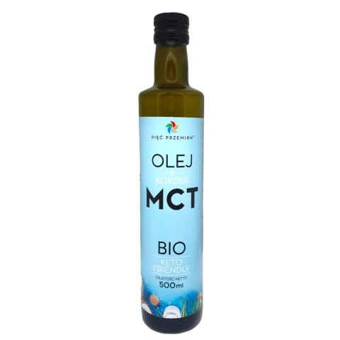 PIĘĆ PRZEMIAN Olej MCT z kokosa BIO 500ml PIĘĆ PRZEMIAN Olej MCT z kokosa BIO 500ml