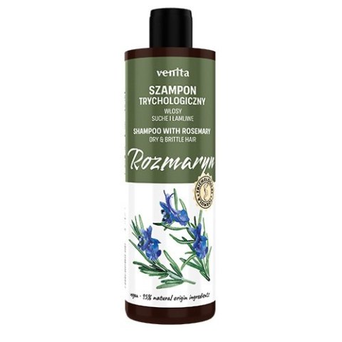 VENITA Trychologiczny szampon Rozmaryn do włosów suchych i łamliwych 300ml VENITA Trychologiczny szampon Rozmaryn do włosów suchych i łamliwych 300ml