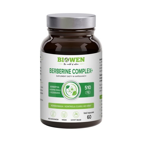 BIOWEN Berberine Complex+ 510 mg, 60 kapsułek BIOWEN Berberine Complex+ 510 mg, 60 kapsułek