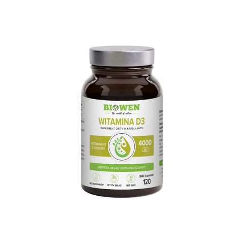 BIOWEN Witamina D3 4000IU, 120 kapsułek
