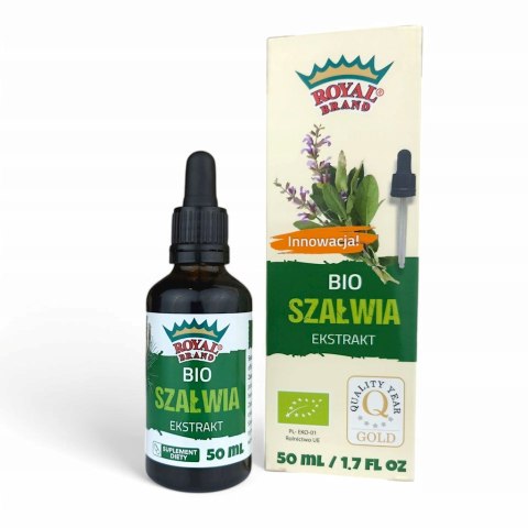 Ekstrakt z Szałwii BIO 50ml ROYAL BRAND Ekstrakt z Szałwii BIO 50ml ROYAL BRAND