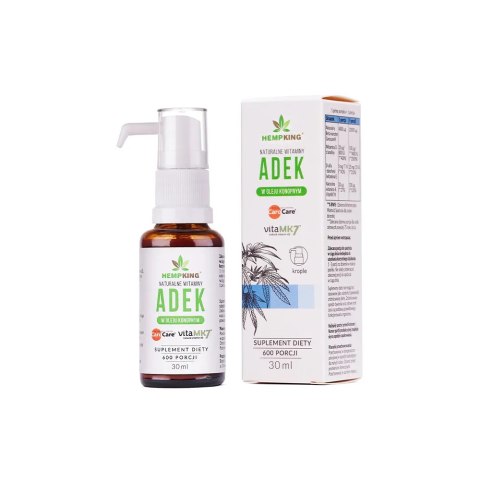 HEMPKING Witaminy ADEK w BIO oleju konopnym 30ml HEMPKING Witaminy ADEK w BIO oleju konopnym 30ml