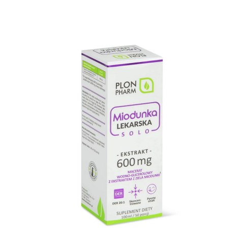 Miodunka lekarska ekstrakt w płynie 20:1 100ml PLON PHARM Miodunka lekarska ekstrakt w płynie 20:1 100ml PLON PHARM