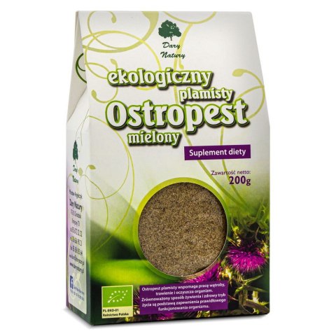 Ostropest plamisty mielony BIO 200g DARY NATURY - suplement diety Ostropest plamisty mielony BIO 200g DARY NATURY - suplement diety