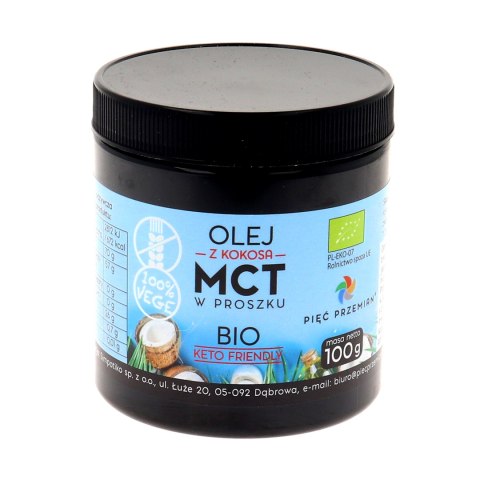 PIĘĆ PRZEMIAN Olej MCT z kokosa w proszku BIO 100g PIĘĆ PRZEMIAN Olej MCT z kokosa w proszku BIO 100g