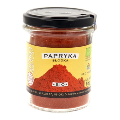 PIĘĆ PRZEMIAN Papryka słodka mielona bezglutenowa BIO 85g PIĘĆ PRZEMIAN Papryka słodka mielona bezglutenowa BIO 85g