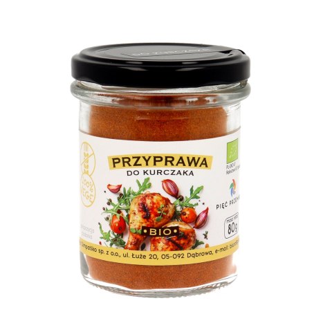 PIĘĆ PRZEMIAN Przyprawa do kurczaka bezglutenowa BIO 80g PIĘĆ PRZEMIAN Przyprawa do kurczaka bezglutenowa BIO 80g