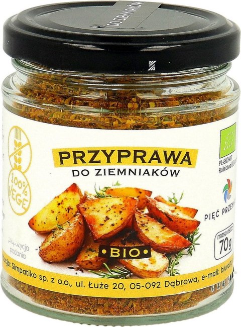 PIĘĆ PRZEMIAN Przyprawa do ziemniaków bezglutenowa BIO 70g PIĘĆ PRZEMIAN Przyprawa do ziemniaków bezglutenowa BIO 70g