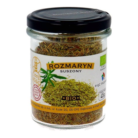 PIĘĆ PRZEMIAN Rozmaryn suszony bezglutenowy BIO 45g PIĘĆ PRZEMIAN Rozmaryn suszony bezglutenowy BIO 45g