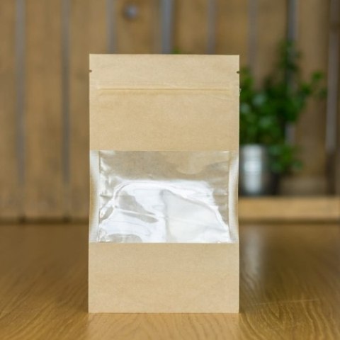 Torebka doypack ECO BIG WINDOW 750 ml 160x80x270 mm PAP40/PET12/CPP70 + easy-open DOMOWASPIZARNIA
