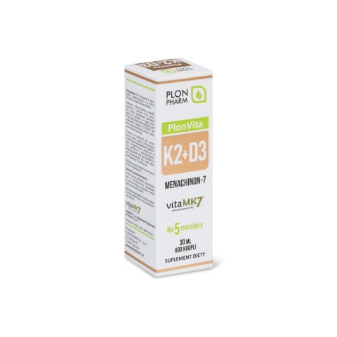 Witamina K2 100mcg + D3 4000 IU 30ml PLON PHARM (150 porcji) Witamina K2 100mcg + D3 4000 IU 30ml PLON PHARM (150 porcji)